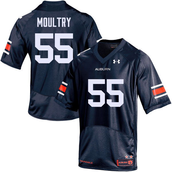 Men Auburn Tigers #55 T.D. Moultry College Football Jerseys Sale-Navy